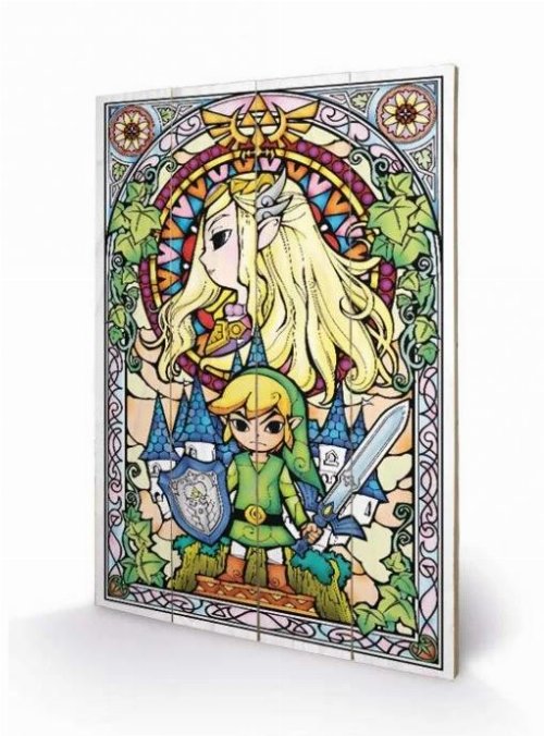 The Legend of Zelda - Zelda Stained Glass Wooden
Panel (40x59cm)