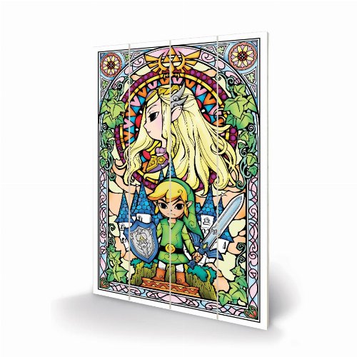 The Legend of Zelda - Zelda Stained Glass Wooden
Panel (40x59cm)