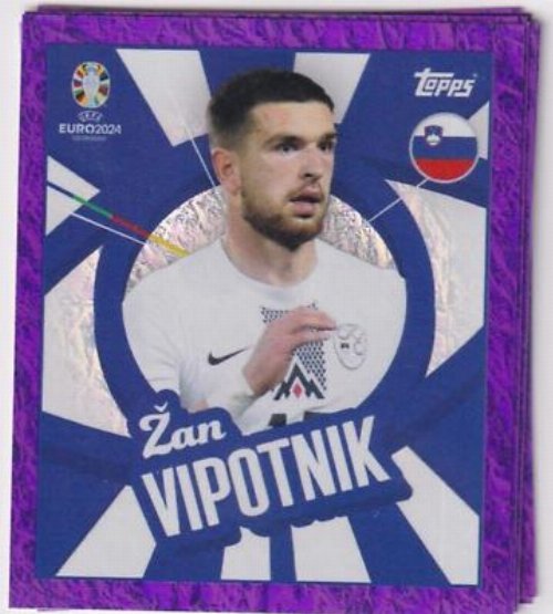 Topps - UEFA Germany Euro 2024 Sticker - SVN 3.
Benjamin Šeško (Slovenia) - Purple Parallel
Foil