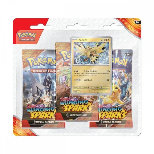 Pokemon TCG Scarlet & Violet Surging Sparks -
Zapdos 3-Booster Blister