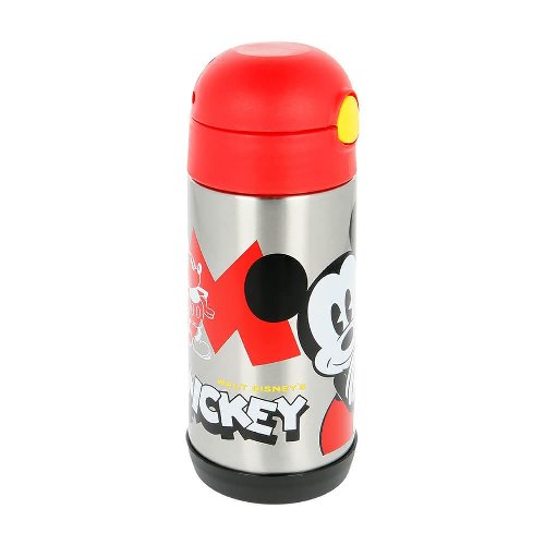 Disney - Mickey Mouse Stainless Steel Water
Bottle with Straw (360ml)