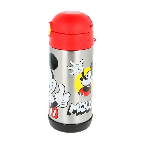 Disney - Mickey Mouse Stainless Steel Water
Bottle with Straw (360ml)