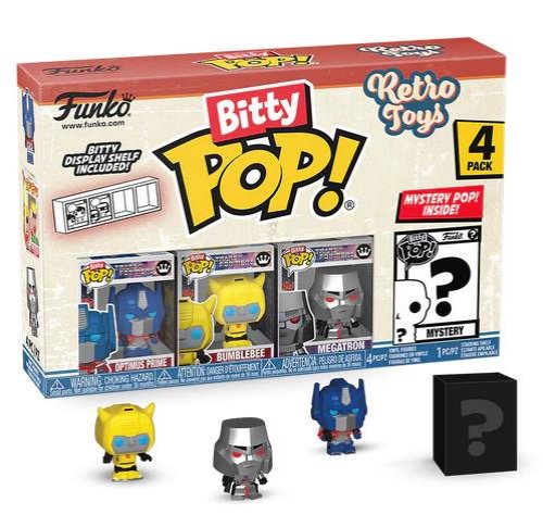 Funko Bitty POP! Retro Toys - Optimus Prime,
Bumblebee, Megatron & Chase Mystery 4-Pack
Φιγούρες