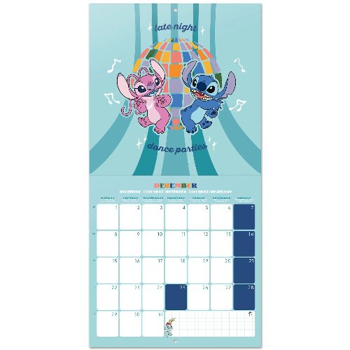 Disney: Lilo & Stitch - Late Night, Dance
Parties 2025 Wall Calendar