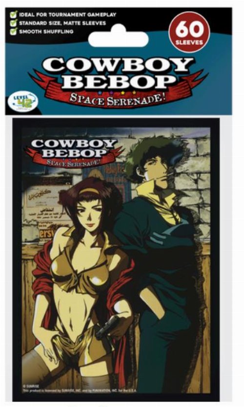 Level 42 Standard Size Sleeves 60ct - Cowboy Bebop:
Faye and Spike