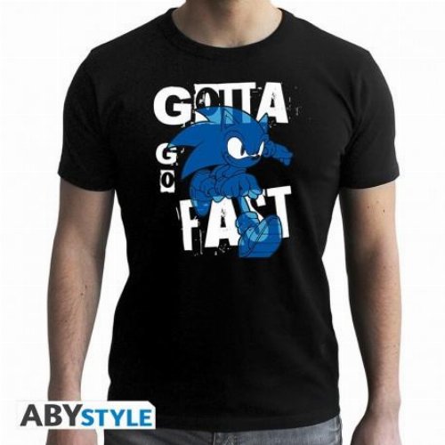 Sonic the Hedgehog - Gotta go Fast Black T-Shirt
(L)