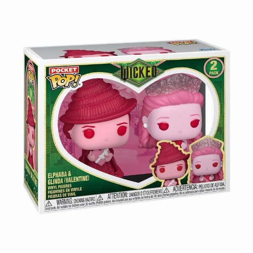 Funko Pocket POP! Μπρελόκ Wicked (2024) - Elphaba
& Glinda (Valentine) 2-Pack Φιγούρες