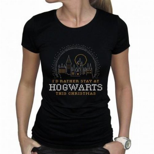 Harry Potter - Christmas at Hogwarts Γυναικείο Black
T-Shirt