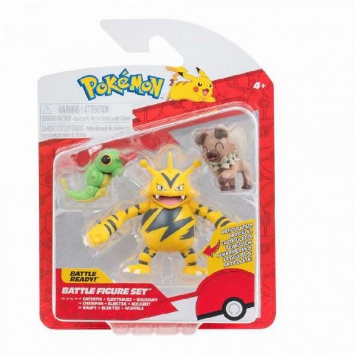 Pokemon - Caterpie, Electabuzz, Rockruff 3-Pack
Battle Figure Set (5cm)