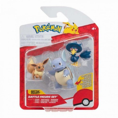 Pokemon - Eevee, Wartortle, Murkrow 3-Pack
Battle Figure Set (5cm)