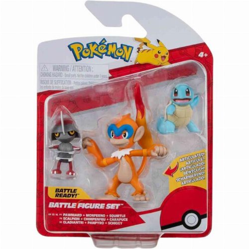 Pokemon - Pawniard, Monferno, Squirtle 3-Pack
Battle Figure Set (5cm)