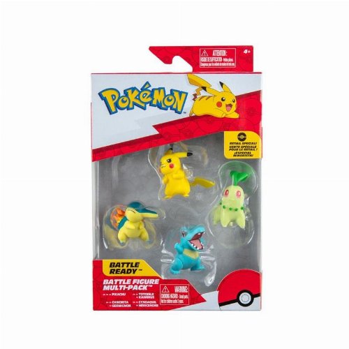 Pokemon - Pikachu, Totodile, Chikorita & Cyndaquil
4-Pack Battle Φιγούρες (5cm)