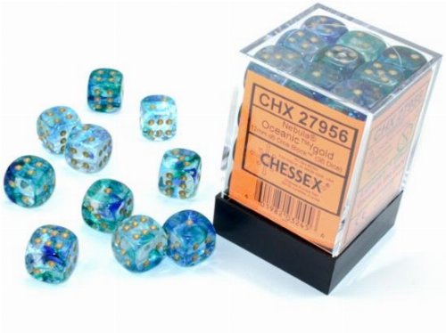 Σετ Ζάρια - 36 Nebula 12mm Pipped d6 - Oceanic/Gold
Luminary Dice Block