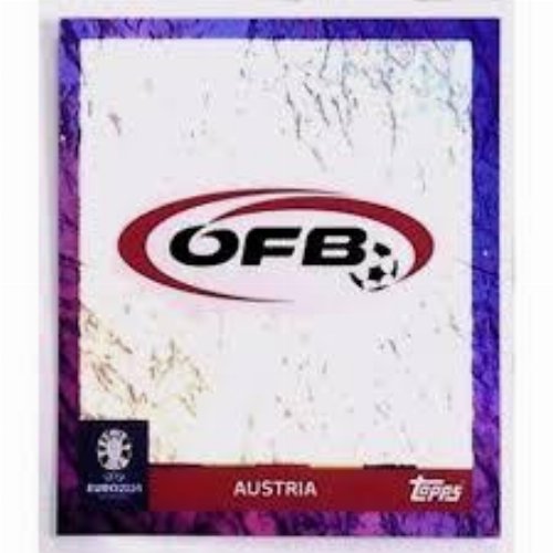 Topps - UEFA Germany Euro 2024 Αυτοκόλλητο - AUT 1.
Logo (Austria) - Purple Parallel Foil