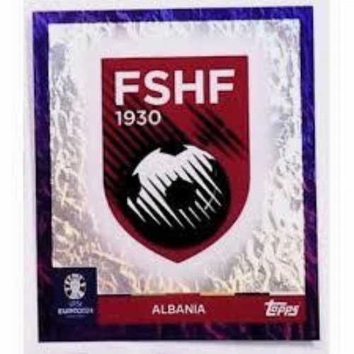 Topps - UEFA Germany Euro 2024 Αυτοκόλλητο - ALB 1.
Logo (Albania) - Purple Parallel Foil