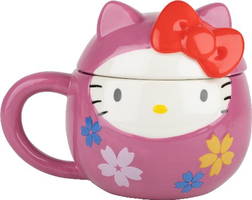 Hello Kitty - Daruma 3D Κεραμική Κούπα με Καπάκι
(320ml)