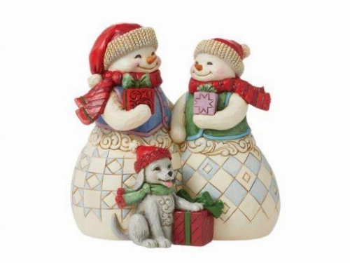 Christmas - Snowman Couple with Puppy by Jim
Shore Statue Figure (13cm)