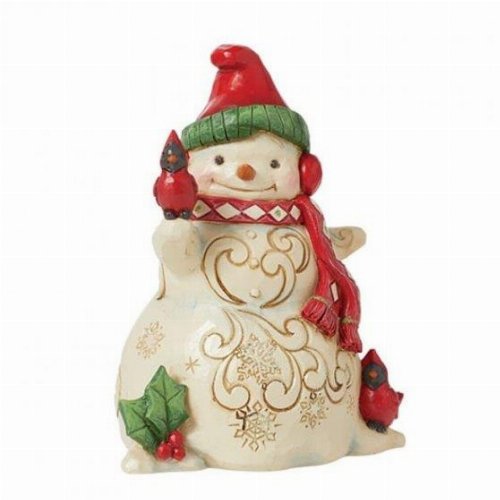 Christmas - Snowman with Earmuffs and Cardinal
by Jim Shore Statue Figure (14cm)