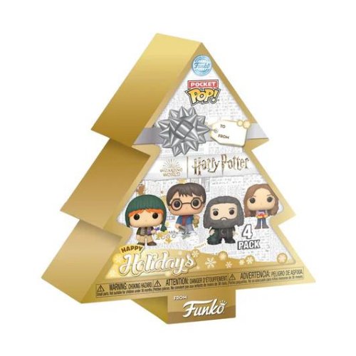 Funko Pocket POP! Harry Potter: Holiday - Christmas
Tree 4-Pack Φιγούρες (Exclusive)