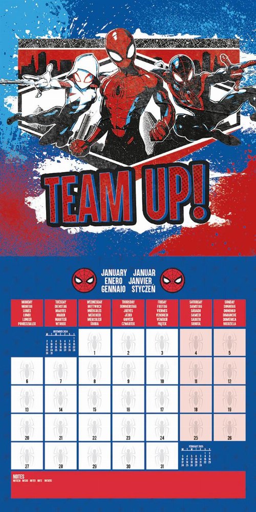 Marvel - Spider-Man 2025 Wall Calendar
(30x30cm)