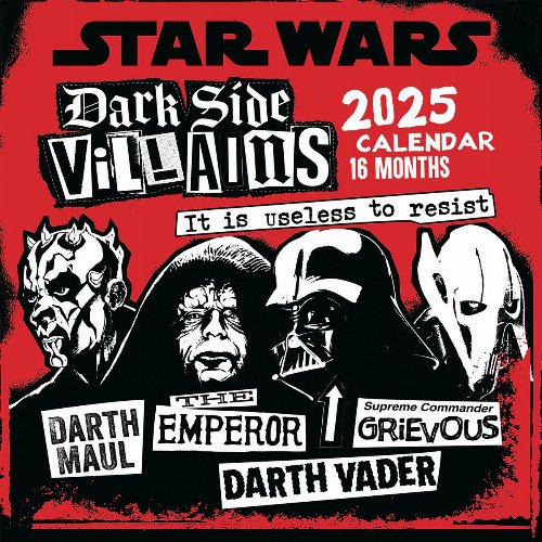 Star Wars - Villains 2025 Wall Calendar
(30x30cm)