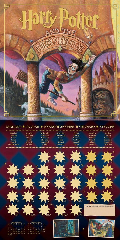 Harry Potter - Literary 2025 Ημερολόγιο Τοίχου
(30x30cm)