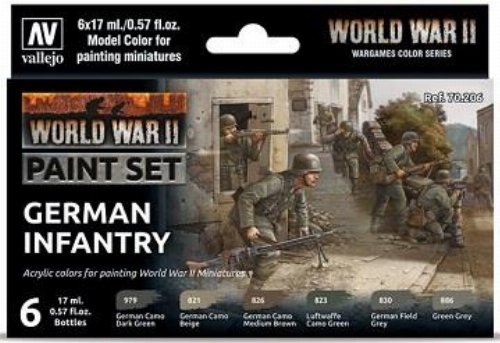 Vallejo Color - WWII German Infantry Paint Set (6
Χρώματα)