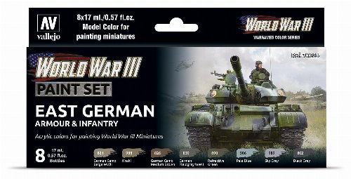 Vallejo Color - WWIII East German Armour &
Infantry Paint Set (8 Χρώματα)