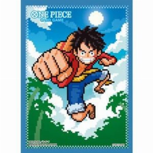 Bandai Card Sleeves 70ct - One Piece Card Game:
8-Bit Monkey D. Luffy