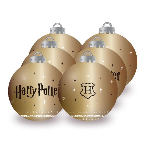 Harry Potter - Gold 6-Pack Christmas Baubles
Set