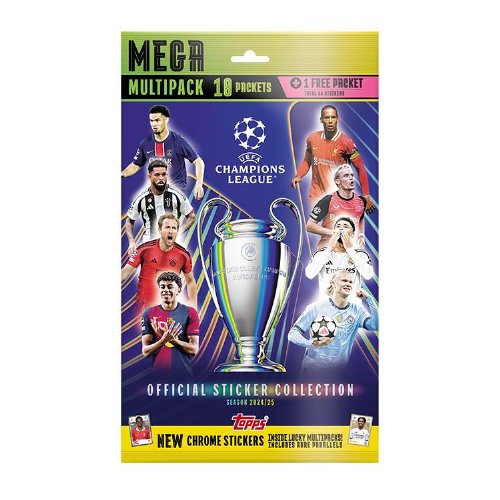 Topps - 2024-25 UEFA Champions League Αυτοκόλλητα Mega
Multipack (66 Αυτοκόλλητα)