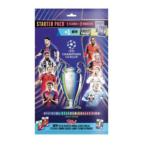 Topps - 2024-25 UEFA Champions League Αυτοκόλλητα
Starter Pack (Άλμπουμ + 18 Αυτοκόλλητα)