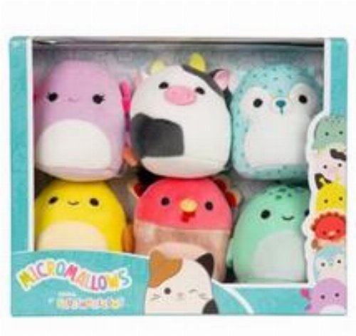 Squishmallows - Micromallows: Cailey Crab, Cole
Turtle, Connor Cow, Gavi Turkey, Hasani Hedgehog, Zarina Banana
6-Pack Plushes (6cm)