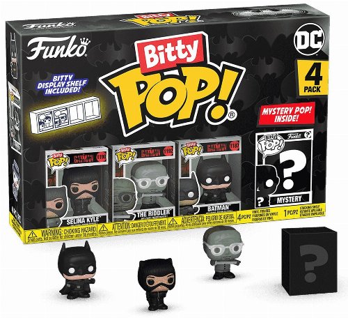 Funko Bitty POP! DC Comics - Selina Kyle, The
Riddler, Batman & Chase Mystery 4-Pack
Figures