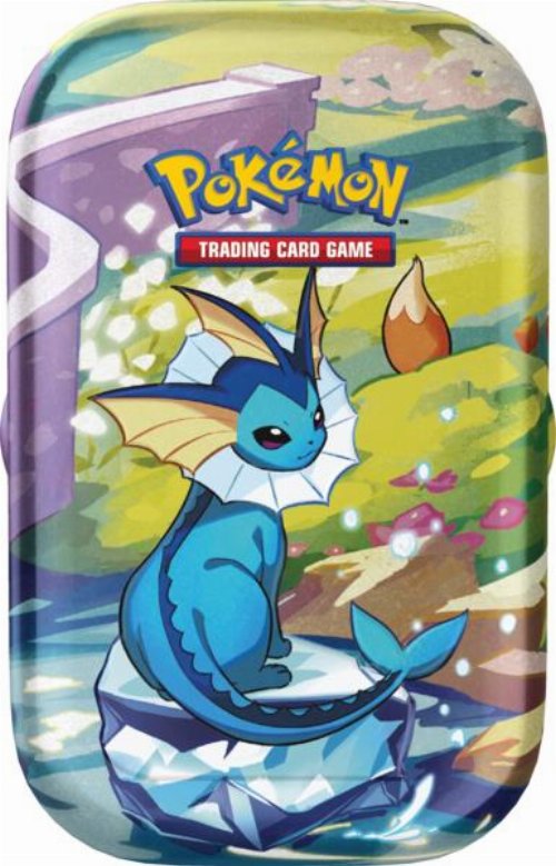 Pokemon scarlet & violet prismatic evolutions vaporeon mini tin