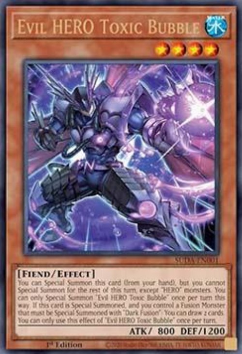Evil HERO Toxic Bubble (V.1 - Ultra
Rare)