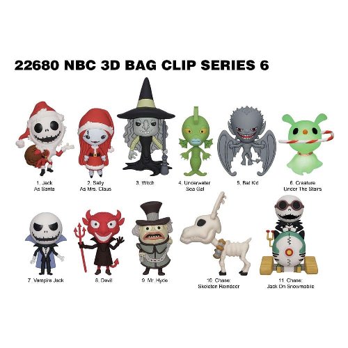 Disney: Nightmare Before Christmas - 3D Bag Clip
Keychain Series 6 (Random Packaged Blind Pack)