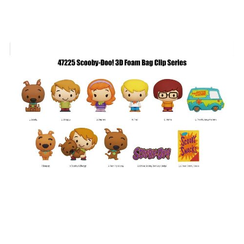 Scooby Doo - 3D Bag Clip Μπρελόκ Series 1 (Τυχαίο
Περιεχόμενο)