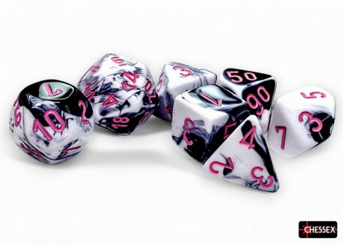 Σετ Ζάρια - 7 Dice Set Polyhedral Gemini
Black-White/Pink