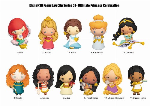 Disney: Ultimate Princess - Series 1 Foam Bag
Clip Keychain (Random Packaged Blind Pack)