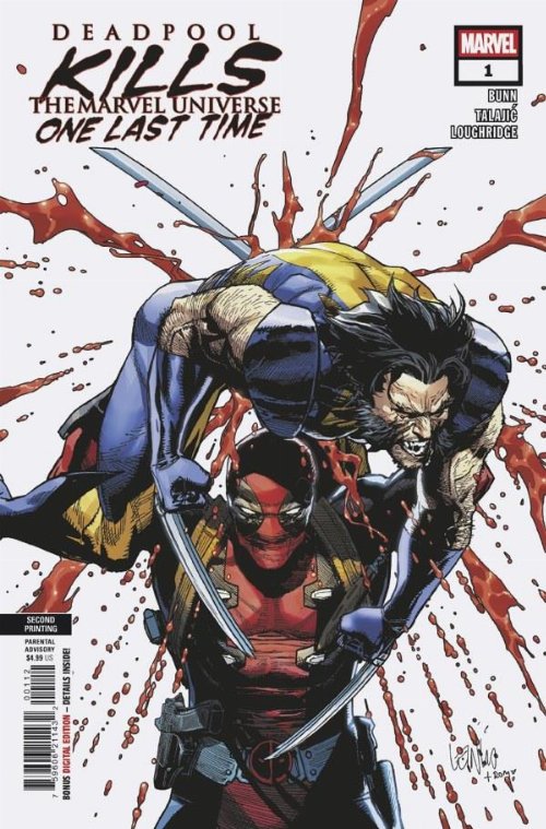 Τεύχος Κόμικ Deadpool Kills The Marvel Universe One
Last Time #1 (Of 5) Yu Foil Variant Cover
