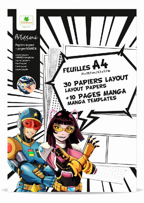 Sycomore Artissimo: Φύλλα Ζωγραφικής Α4 (30 Layout +
10 Manga Templates)