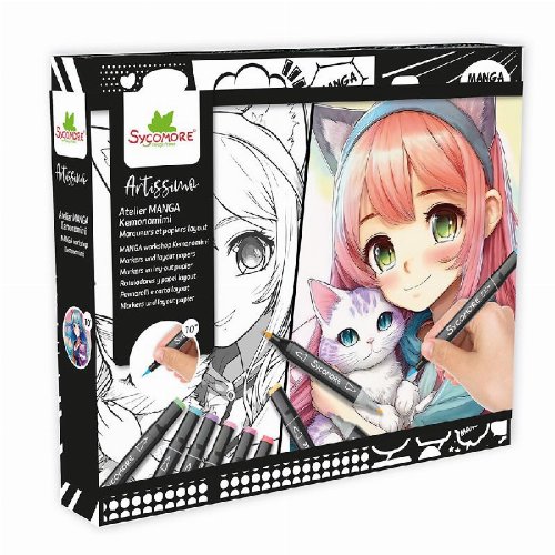 Sycomore Artissimo: Manga Kemonomimi Set (10
Μαρκαδόροι + 10 Φύλλα Ζωγραφικής)