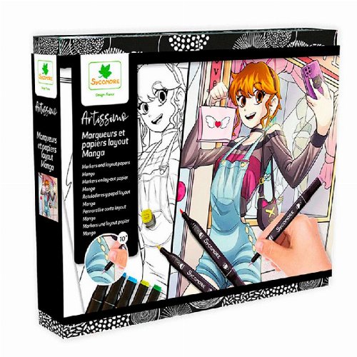 Sycomore Artissimo: Manga Creative Set (8 Μαρκαδόροι +
20 Φύλλα Ζωγραφικής)