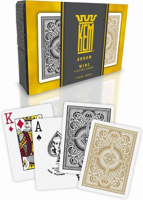 Τράπουλα KEM - Poker Jumbo Index Black and Gold
2-Pack