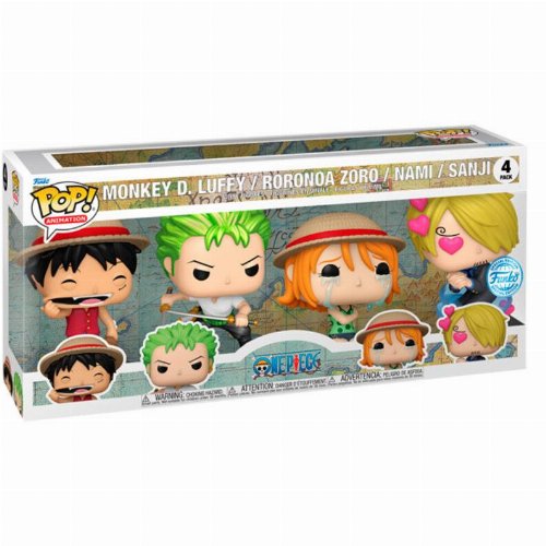 Φιγούρες Funko POP! One Piece - Monkey D. Luffy,
Roronoa Zoro, Nami, Sanji 4-Pack (Exclusive)