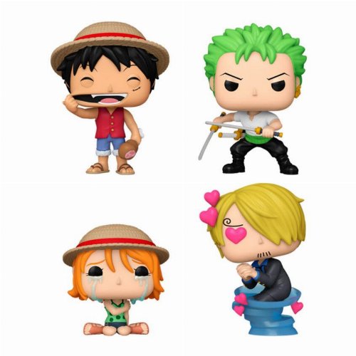 Φιγούρες Funko POP! One Piece - Monkey D. Luffy,
Roronoa Zoro, Nami, Sanji 4-Pack (Exclusive)