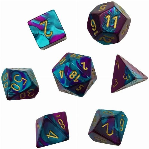 Σετ Ζάρια - 7 Dice Set Polyhedral Gemini Purple-Teal
and Gold