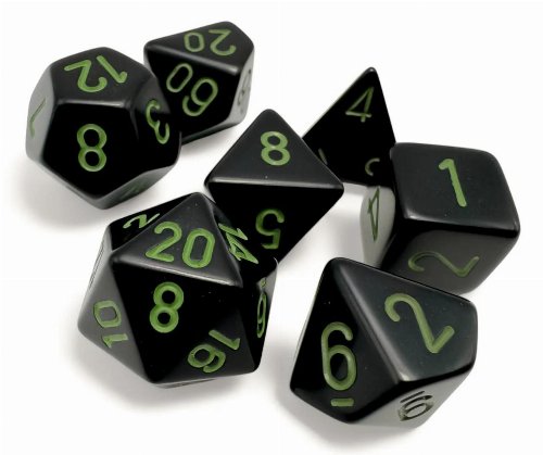 Σετ Ζάρια - 7 Dice Set Polyhedral Opaque
Black/Green