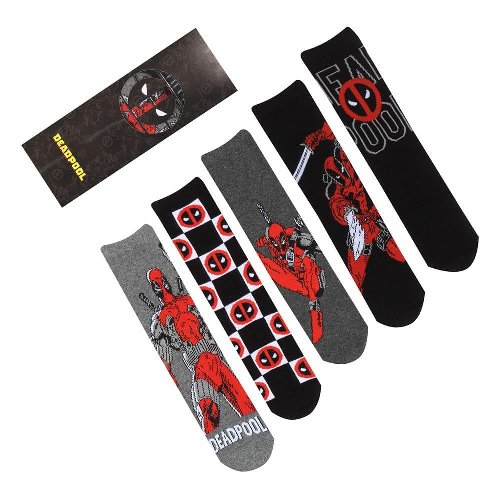 Marvel: Deadpool - 5-Pack Socks (Size
S-M)